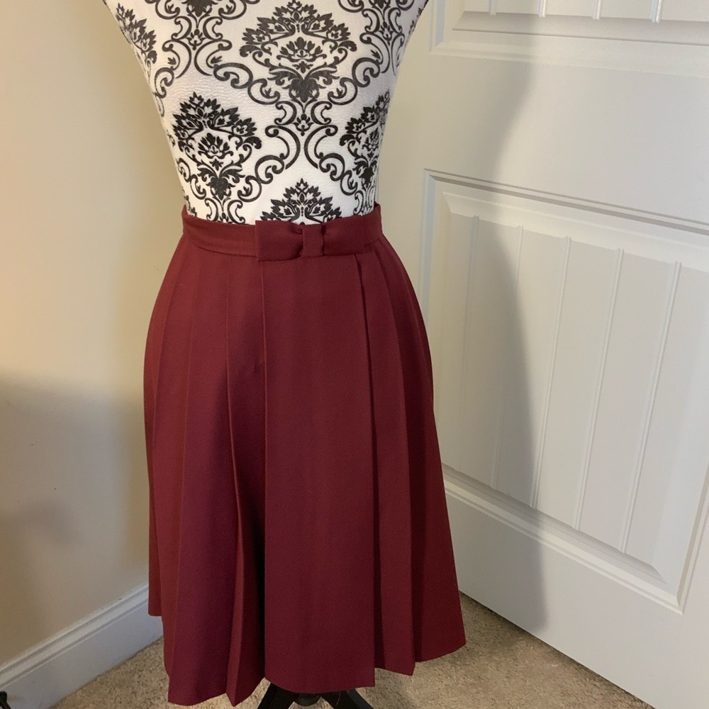 Alex Marie Deep Red A-Line Skirt